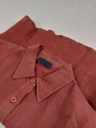 Camicia Puro Lino Smanicato Vinaccio Chiara