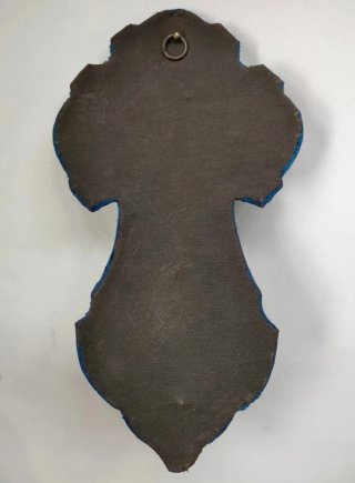 Antica acquasantiera sec. XIX con crocifisso