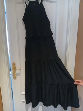 Vestido largo negro tirantes