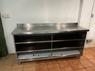 Mueble contrabarra acero inoxidable
