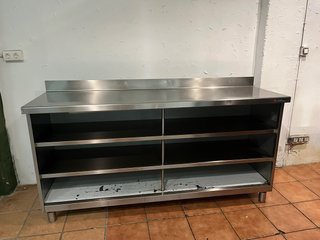 Mueble contrabarra acero inoxidable
