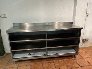 Mueble contrabarra acero inoxidable