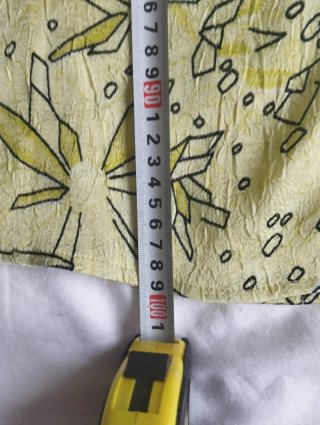 Falda larga estampada verde y blanca