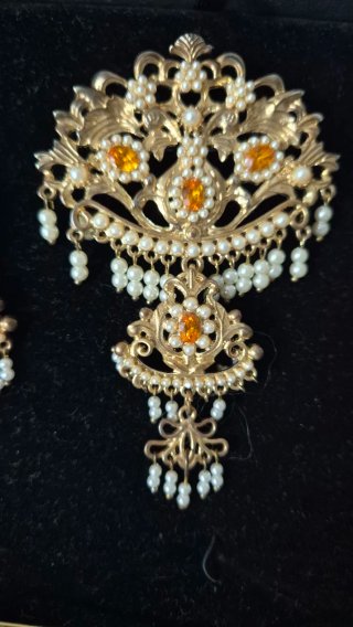 Aderezo fallero oro y perlas