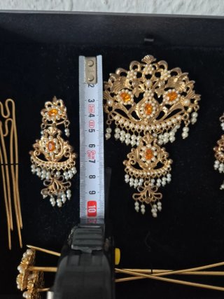 Aderezo fallero oro y perlas