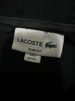 Polo Lacoste Negro Slim Fit XL Hombre