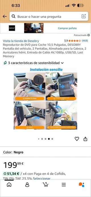 Reproductor DVD Coche DESOBRY 10.5 Pantallas