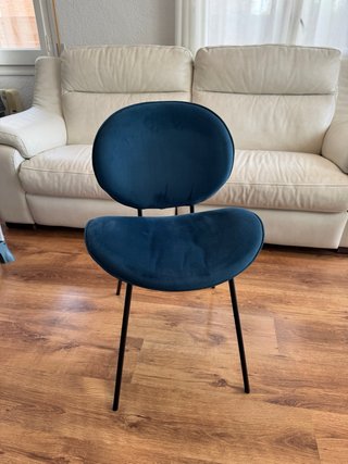 Silla terciopelo azul Maisons du Monde