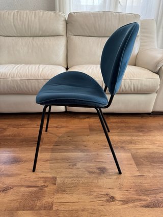Silla terciopelo azul Maisons du Monde