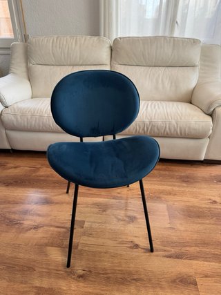 Silla terciopelo azul Maisons du Monde