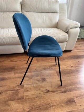 Silla terciopelo azul Maisons du Monde