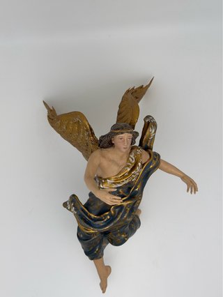 Ángel Resina Policromado Mano 26cm