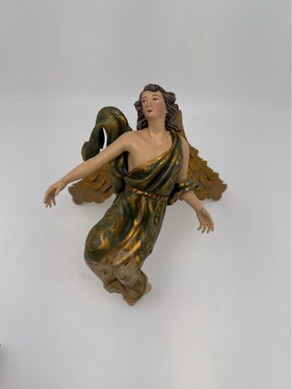 Ángel Resina Policromado Mano 26cm