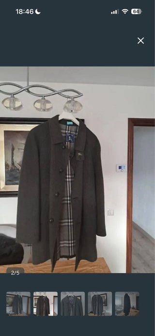 Gabardina Burberry Verde Multicolor