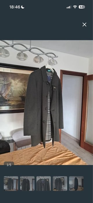 Gabardina Burberry Verde Multicolor