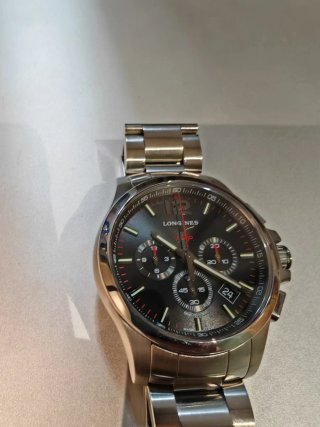 Reloj Longines Chrono VHP Negro/Plateado