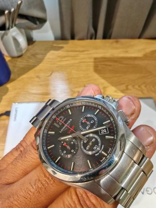 Reloj Longines Chrono VHP Negro/Plateado