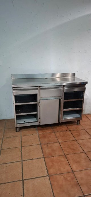 Mueble cafetero acero inoxidable