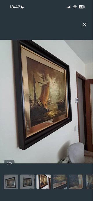 Cuadro decorativo barco antiguo