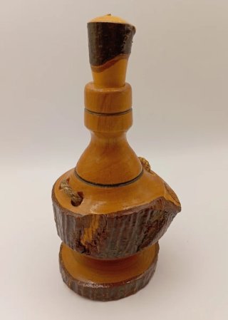 soprammobile Bottiglia vintage in legno anni 80