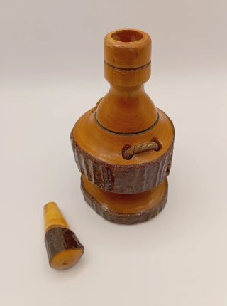 soprammobile Bottiglia vintage in legno anni 80
