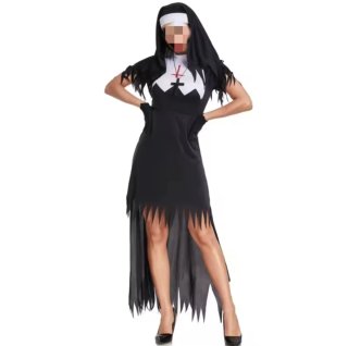 Disfraz Monja Halloween + Pintura Corporal