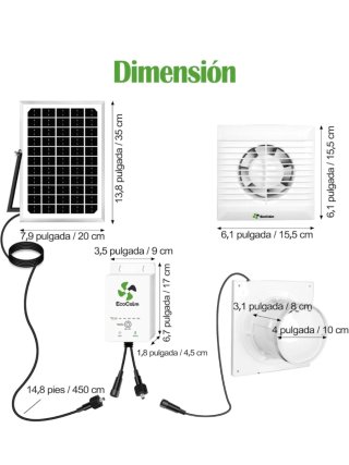 Ventilador Solar Exterior EcoCalm