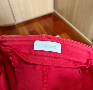Pantalones rectos rojos, talla XS, Bocool