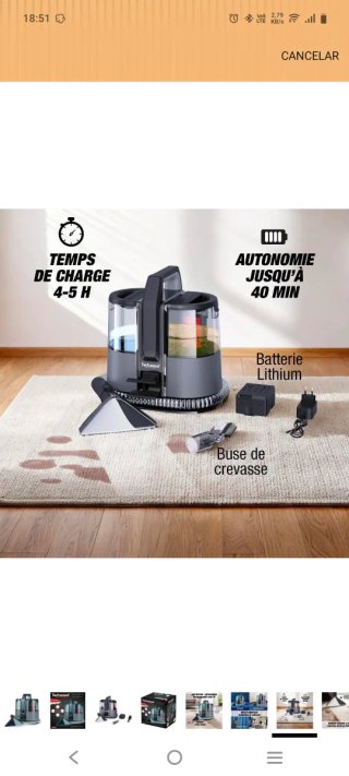 Aspirador Limpia Tapicerías Techwood