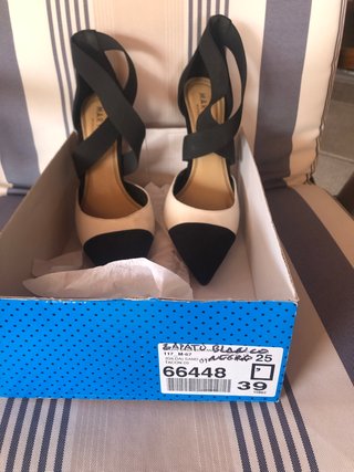 Zapatos tacón Marypaz negros y blancos T.39