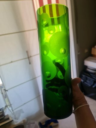Retro Vidrio Soplado Artesanal  Diseño al ácido
