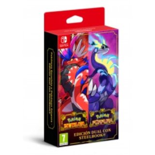 Pack Dual Pokémon Escarlata y Púrpura Steelbook