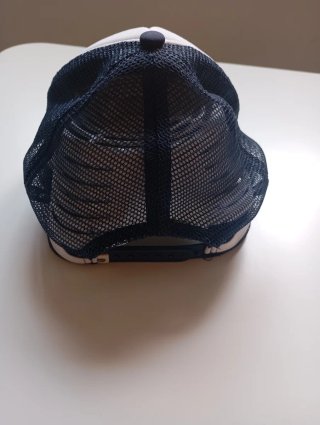 Berretto da donna blu e bianco