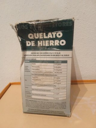 Fertilizante con Quelato de hierro granulado 500gr