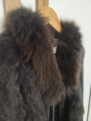 Chaqueta corta El Hangar Piel Zorro Marrón