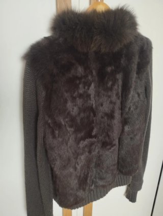 Chaqueta corta El Hangar Piel Zorro Marrón