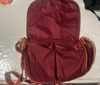 Bolso bandolera DKNY morado/rojo