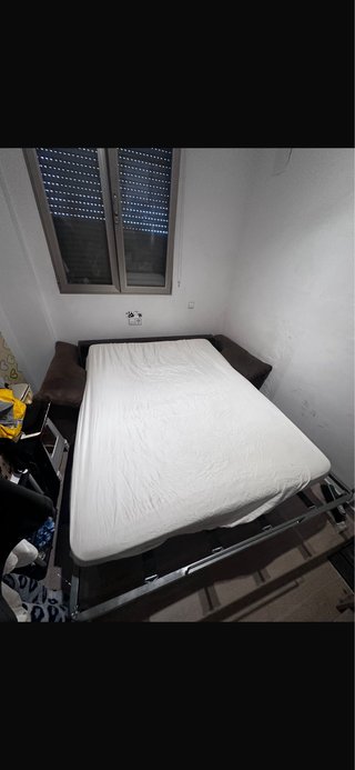Sofá Cama Marrón con Colchón