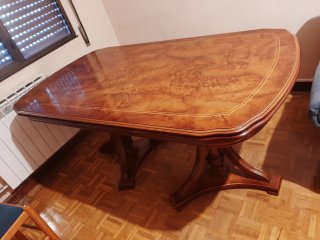 Mesa extensible de madera maciza (165-240cm)