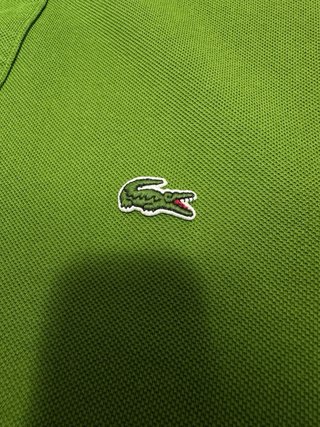 Polo Lacoste Verde Slim Fit Talla L