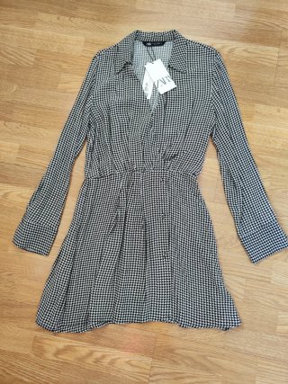 Vestido Zara estampado pata de gallo