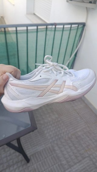 Deportivas pádel mujer blancas y rosas