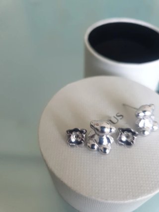 Pendientes Oso Bubble Tous color Plata
