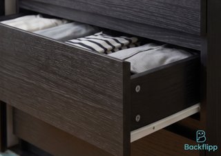 Cómoda MALM 3 cajones negra