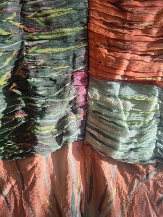 Vestido Derhy T M Verde Naranja
