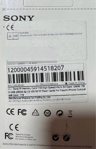 Tarjeta MicroSD Sony 1TB con Adaptador