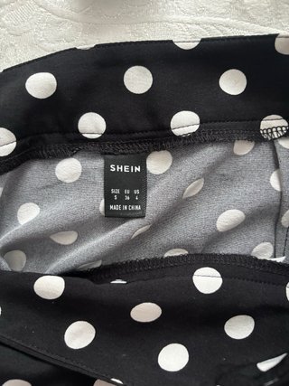 Falda lunares negra y blanca mujer