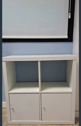Estantería 4 cubos blanca