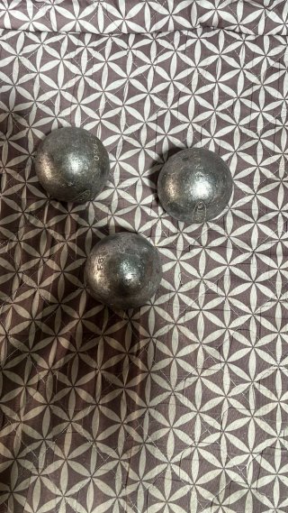 3 palline da bocce Obut ton,r