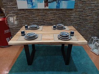 Mesa de Comedor o Cocina Acacia 160x85 cm